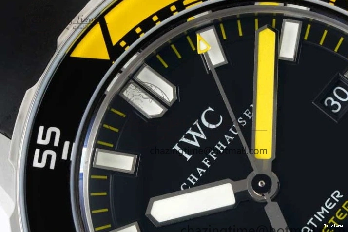 MIROTIME 0121 Bright Aquatimer Automatic SS RSF 1:1 Best Edition Black Yellow Dial on Black Rubber Strap A 7068